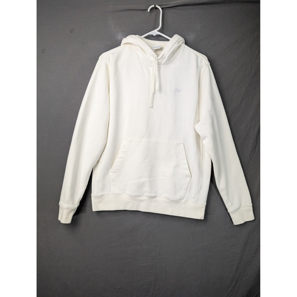 Nike Mens Sportswear Club Fleece Hoodie Sail White BV2648-133 Size Medium‎